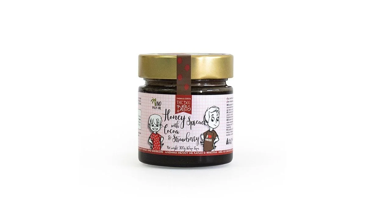 The Bee Bros Άλειμμα Μελιού με Κακάο & Φράουλα 300 g